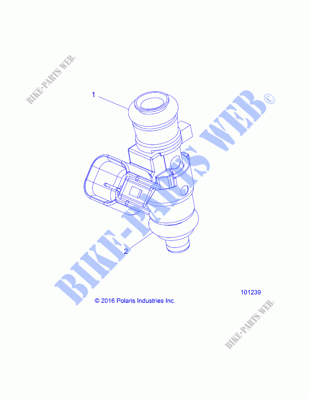 ENGINE, INJECTEUR   R19RDA57A1/B1 (101239) pour Polaris RANGER CREW 570 FS de 2019