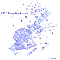 ENGINE, PRISE D'AIR MANIFOLD    R19RRM99AL (C700047) pour Polaris RANGER 1000 XP EPS MUD de 2019