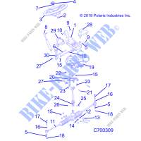 DIRECTION   R19RME57D7 (C700309) pour Polaris RANGER 570 EPS HD de 2019
