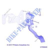 PEDALE D'ACCELERATEUR   R19RRE99NS (C700040) pour Polaris RANGER 1000 EPS HD MD de 2019