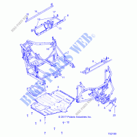 CHASSIS, CHASSIS AND SKID PLATES   R19RGE99F2/FF/SC2/SFF/PCF/PFF (702180) pour Polaris POLARIS GENERAL 1000 EPS EU TR ZUG MD de 2019