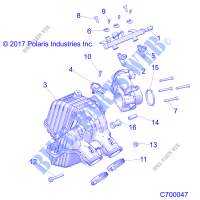 ENGINE, PRISE D'AIR MANIFOLD   R19RSK99AS/A9/AD/BS/B9/BD (C700047) pour Polaris RANGER 1000 CREW RIDE COMMAND 49/50S de 2019