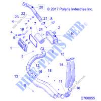 ENGINE, PRISE D'AIR SYSTEM   R19RRU99/A/B (C700055) pour Polaris RANGER 1000 NORTHSTAR 49/50S FACTORY CHOICE de 2019