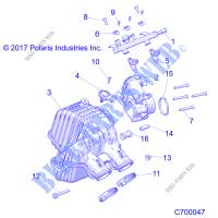 ENGINE, PRISE D'AIR MANIFOLD   R19RSE99/A (C700047) pour Polaris RANGER 1000 CREW 49S FACTORY CHOICE de 2019