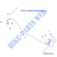 PEDALE D'ACCELERATEUR/CABLE   R18RVAD1N1 (C700133 2) pour Polaris 	RANGER 1000 DIESEL CREW MD de 2018