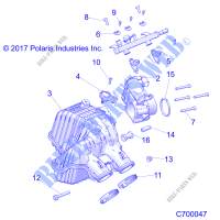 ENGINE, PRISE D'AIR MANIFOLD   R18RRE99A9/AX/AM/AS/A1/B9/BX/BM/BS/B1 (C700047) pour Polaris RANGER XP 1000 EPS de 2018