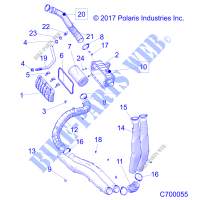 ENGINE, PRISE D'AIR SYSTEM   R18RRE99A9/AX/AM/AS/A1/B9/BX/BM/BS/B1 (C700055) pour Polaris RANGER XP 1000 EPS de 2018