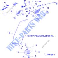 CARROSSERIE   ENSEMBLE ESSUI GLACE   R18RRU99AS/BS (C700124 1) pour Polaris 	RANGER XP 1000 EPS NORTHSTAR HVAC EDITION de 2018