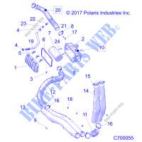 ENGINE, PRISE D'AIR SYSTEM   R18RRU99AS/BS (C700055) pour Polaris 	RANGER XP 1000 EPS NORTHSTAR HVAC EDITION de 2018