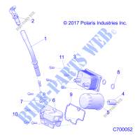 FILTRE ET JAUGE A HUILE   R18RRU99AS/BS (C700052) pour Polaris 	RANGER XP 1000 EPS NORTHSTAR HVAC EDITION de 2018