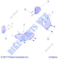 PHARES AND TAILLIGHTS   R18RRU99AS/BS (C700074) pour Polaris 	RANGER XP 1000 EPS NORTHSTAR HVAC EDITION de 2018