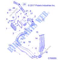 ENGINE, PRISE D'AIR SYSTEM   R18RRE99NS (C700055) pour Polaris RANGER 1000 PS HD de 2018