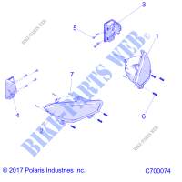 PHARES AND TAILLIGHTS   R18RRE99NS (C700074) pour Polaris RANGER 1000 PS HD de 2018