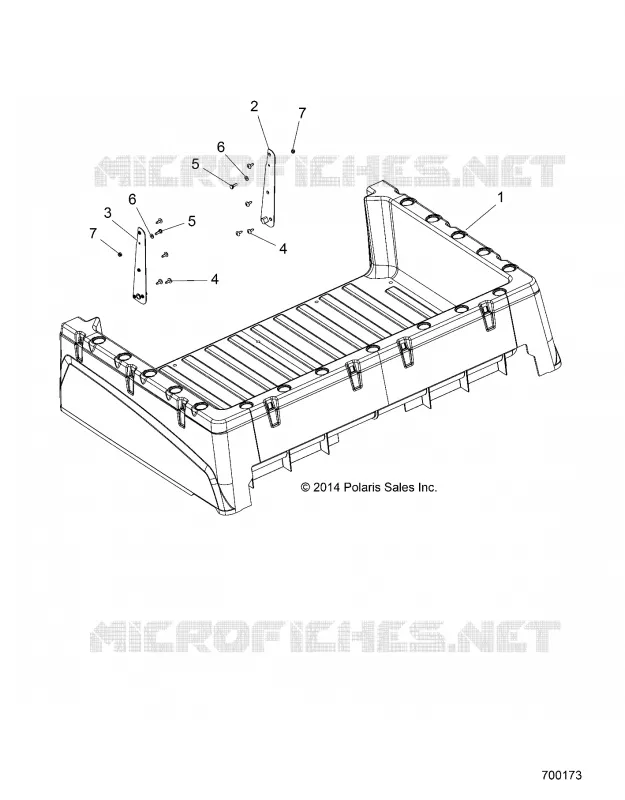BENNE - R16RMA32A1/A2 (700173) Polaris RANGER 325 2016       RANGER ETX  RANGER ETX
