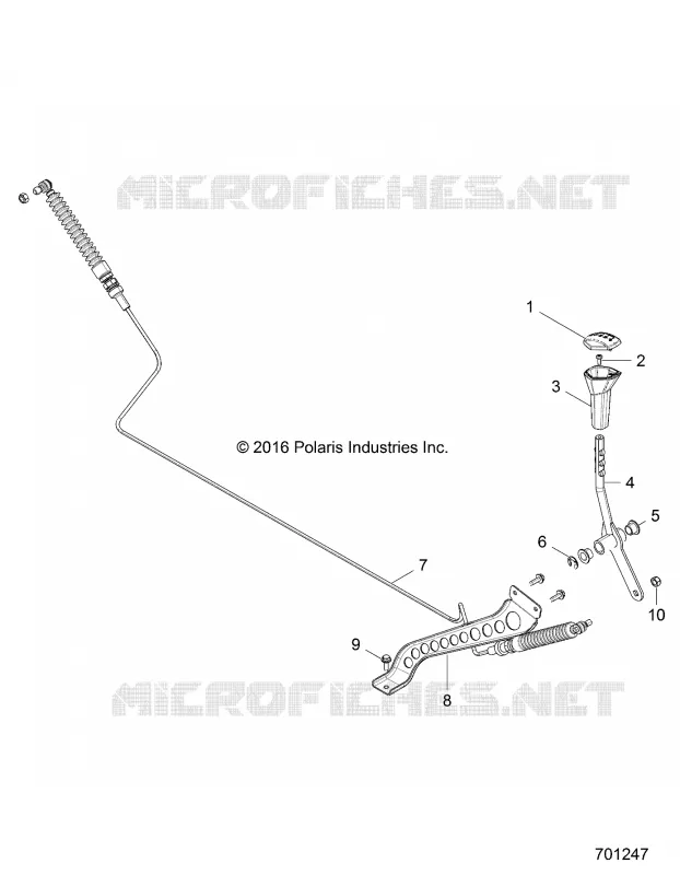 DRIVE TRAIN, SELECTEUR DE VITESSE - Z20CHA57A2/E57AM (701247) Polaris RZR 570 2020 RZR 570  RZR 570