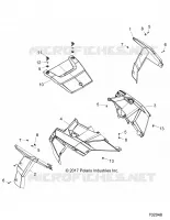 CAPOT ET CARROSSERIE AVANT   Z20A5A87B2/E87BP/BK/BX (702048) pour Polaris RZR 900 50 INCH de 2020