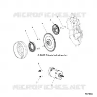 DEMARREUR ET PIGNONS   Z20A5A87B2/E87BP/BK/BX (702178) pour Polaris RZR 900 50 INCH de 2020