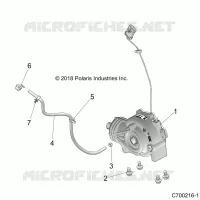 DRIVE TRAIN, FRONT SUPPORT PONT   Z20A5A87B2/E87BP/BK/BX (C700216 1) pour Polaris RZR 900 50 INCH de 2020