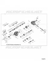 DRIVE TRAIN, PONT PRINCIPAL INTERNALS   Z20A5A87B2/E87BP/BK/BX (702678) pour Polaris RZR 900 50 INCH de 2020
