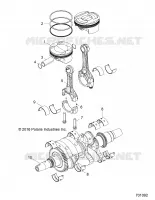 ENGINE, VILEBREQUIN AND PISTON   Z20A5A87B2/E87BP/BK/BX (701092) pour Polaris RZR 900 50 INCH de 2020