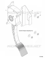 PEDALE D'ACCELERATEUR   Z20A5A87B2/E87BP/BK/BX (701480) pour Polaris RZR 900 50 INCH de 2020