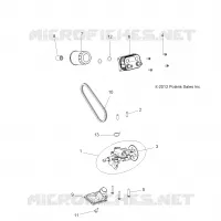 POMPE A HUILE AND OIL COOLER   Z20A5A87B2/E87BP/BK/BX (49RGROILPUMP13900XP) pour Polaris RZR 900 50 INCH de 2020