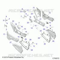 PORTES   Z20A5A87B2/E87BP/BK/BX (C700572) pour Polaris RZR 900 50 INCH de 2020