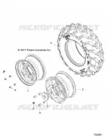 ROUES, REAR   Z20A5A87B2/E87BP/BK/BX (702061) pour Polaris RZR 900 50 INCH de 2020