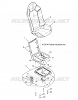 SIEGE ASM. AND SLIDER   Z20A5E87BP/BK/BX (49RGRSEAT15RZR900) pour Polaris RZR 900 50 INCH de 2020