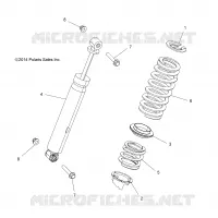 SUSPENSION ARRIERE SHOCK   Z20A5A87B2/E87BP/BK/BX (49RGRSHOCKRR7044132) pour Polaris RZR 900 50 INCH de 2020