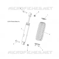 SUSPENSION AVANT SHOCK   Z20A5A87B2/E87BP/BK/BX (49RGRSHOCKFRT7044130) pour Polaris RZR 900 50 INCH de 2020