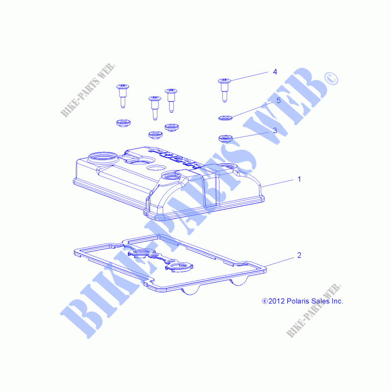 ENGINE, COUVERCLE SOUPAPE   Z20A5A87B2/E87BP/BK/BX (49RGRVALVE13900XP) pour Polaris RZR 900 50 INCH de 2020