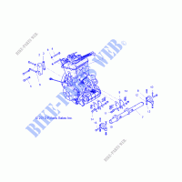 MOTEUR, MOUNTING   Z20N4E99AC/AL/AN/BC/BL/BN/M99AL/K99AF/AK/BF/BK (49RGRMOTEURMTG14RZR1000) pour Polaris RZR XP 4 1000 de 2020