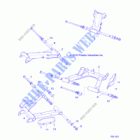 SUSPENSION ARRIERE CONTROL ARMS   Z20A4E99AH/LH (701101) pour Polaris RZR S4 1000 de 2020