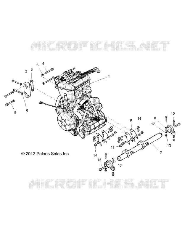 MOTEUR, MOUNTING - Z20A4E99AH/LH (49RGRMOTEURMTG14RZR1000) Polaris RZR 1000 2020 RZR S4 1000  RZR S4 1000