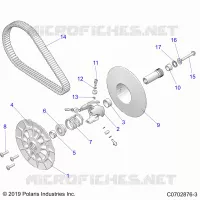SYSTEME DE TRANSMISSION, SECONDARY CLUTCH - Z20RAB92AC/BC/AR/BR/D92AC/BC/AR/BR (C0702876-3)  925 polaris-tout-terrain-atv-quad 2020 RZR TURBO PRO XP 139705
