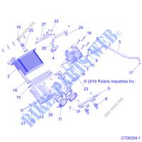 ENGINE, PRISE D'AIR MANIFOLD   Z20P4E92BC (C700324 1) pour Polaris RZR TURBO S de 2020
