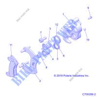 FREIN ARRIERE CALIPER   Z20P4E92AC/BC (C700356 2) pour Polaris RZR TURBO S de 2020