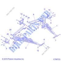 SUSPENSION ARRIERE CONTROL ARMS   Z20P4E92AC/BC (C700723) pour Polaris RZR TURBO S de 2020