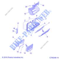 TABLEAU DE BORD STORAGE   Z20P4E92AC/BC (C700248 14) pour Polaris RZR TURBO S de 2020