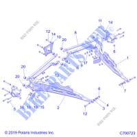 SUSPENSION ARRIERE CONTROL ARMS   Z20PAE92AC/BC (C700723) pour Polaris RZR XP TURBO S VELOCITY de 2020