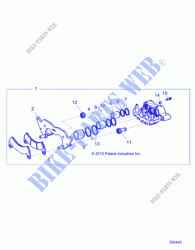FREIN AVANT CALIPER   Z19VDE92AC/BC/AD/BD/AM/BM/LM/LAG/BG (700440) pour Polaris RZR XP TURBO de 2019