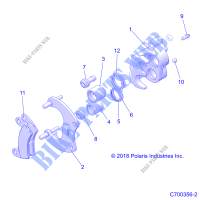 FREIN ARRIERE CALIPER   Z19VPE92AM/BM (C700356 2) pour Polaris RZR XP 4 TURBO S VELOCITY de 2019