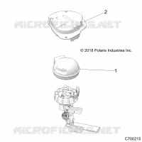 BODY, CARBURANT PFA COVER   Z18VAA87B2/E87BM/BW (C700215) pour Polaris RZR 900 50 INCH  de 2018