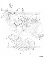 CHASSIS, CHASSIS AND SKID PLATE   Z18VAA87B2/E87BM/BW (701068) pour Polaris RZR 900 50 INCH  de 2018