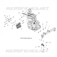 ENGINE, SUPPORT MOTEUR   Z18VAA87B2/E87BM/BW (49RGRENGINEMTG15RZR900) pour Polaris RZR 900 50 INCH  de 2018