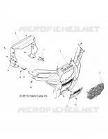 PARE CHOCS AVANT   Z18VAA87B2/E87BM/BW (49RGRBUMPER14RZR1000) pour Polaris RZR 900 50 INCH  de 2018