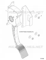 PEDALE D'ACCELERATEUR   Z18VAA87B2/BM/BW (701480) pour Polaris RZR 900 50 INCH  de 2018