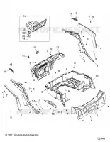 PORTE BAGAGES ARRIERE AND FENDERS   Z18VAA87B2/E87BM/BW (702049) pour Polaris RZR 900 50 INCH  de 2018