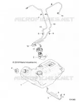 RESERVOIR DE CARBURANT   Z18VAA87B2/E87BM/BW (701065) pour Polaris RZR 900 50 INCH  de 2018